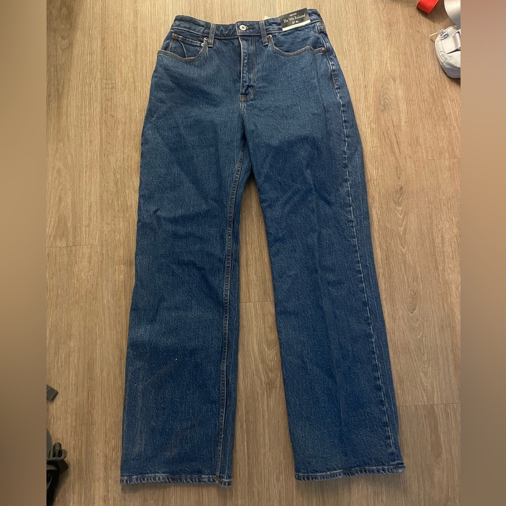 NWT Curve Love Abercrombie Jeans 90s Relaxed High Rise Size 27 4R